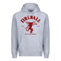 Heather Grey vintag fireball   whisky Premium Hoodie - linhVisuals