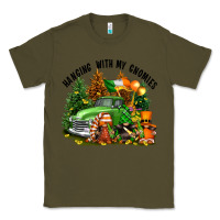 Army Green St. Patricks Day hanging with my gnomies Classic Tee - FaDigitalArtStudio