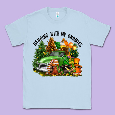 St. Patricks Day Hanging With My Gnomies Classic Tee Designed By Fadigitalartstudio