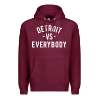 Burgundy det roit vs everybody Premium Hoodie - linhVisuals
