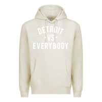 Oatmeal Heather det roit vs everybody Premium Hoodie - linhVisuals