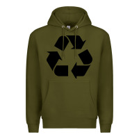 Army Green Recycle Premium Hoodie - linhVisuals