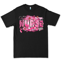 Black breast cancer nurse Premium Tee - LillyAllenDesigns