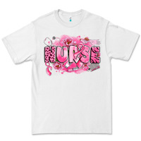 White breast cancer nurse Premium Tee - LillyAllenDesigns
