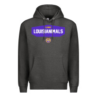 Charcoal Heather LSU Louisianimals Premium Hoodie - linhVisuals