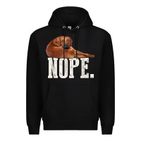 Black nope lazy rhodesian ridgeback t shirt dog lover gift tee Premium Hoodie - linhVisuals