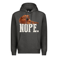 Nope Lazy Rhodesian Ridgeback T Shirt Dog Lover Gift Tee Premium Hoodie | Teevron