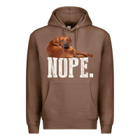 Chestnut nope lazy rhodesian ridgeback t shirt dog lover gift tee Premium Hoodie - linhVisuals