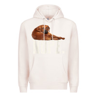 Pale Pink nope lazy rhodesian ridgeback t shirt dog lover gift tee Premium Hoodie - linhVisuals