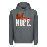 Rock nope lazy rhodesian ridgeback t shirt dog lover gift tee Premium Hoodie - linhVisuals