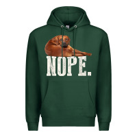 Sports Green nope lazy rhodesian ridgeback t shirt dog lover gift tee Premium Hoodie - linhVisuals