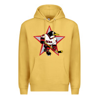 Antique Gold Red Penguin 1990's Russian Premium Hoodie - linhVisuals
