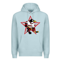 Blue Mist Red Penguin 1990's Russian Premium Hoodie - linhVisuals