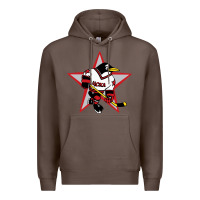 Coffee Red Penguin 1990's Russian Premium Hoodie - linhVisuals