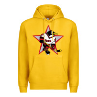 Lemon Red Penguin 1990's Russian Premium Hoodie - linhVisuals