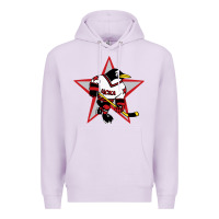 Lilac Red Penguin 1990's Russian Premium Hoodie - linhVisuals