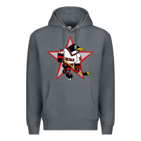 Rock Red Penguin 1990's Russian Premium Hoodie - linhVisuals