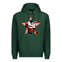 Sports Green Red Penguin 1990's Russian Premium Hoodie - linhVisuals