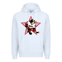 White Red Penguin 1990's Russian Premium Hoodie - linhVisuals