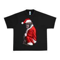 Black Chimpanzee With Santa Clothes Urban Heavy Tee - LillyAllenDesigns