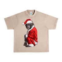 French Oak Chimpanzee With Santa Clothes Urban Heavy Tee - LillyAllenDesigns