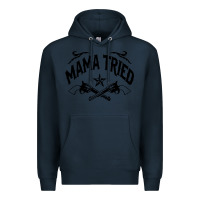 Navy mama tried guns Premium Hoodie - linhVisuals