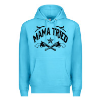 Ocean Blue mama tried guns Premium Hoodie - linhVisuals