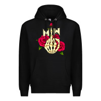 Black motionless in white Premium Hoodie - linhVisuals