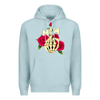 Blue Mist motionless in white Premium Hoodie - linhVisuals