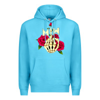 Ocean Blue motionless in white Premium Hoodie - linhVisuals