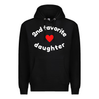 Black funny 2nd second child   daughter for 2nd favorite kid sweatshirt Premium Hoodie - linhVisuals