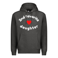 Charcoal Heather funny 2nd second child   daughter for 2nd favorite kid sweatshirt Premium Hoodie - linhVisuals