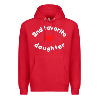 Red funny 2nd second child   daughter for 2nd favorite kid sweatshirt Premium Hoodie - linhVisuals