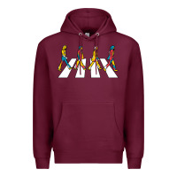Burgundy beatl Premium Hoodie - linhVisuals