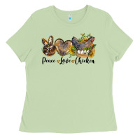 Matcha peace love chicken Ladies Tee - LillyAllenDesigns