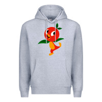 Heather Grey orange bird Premium Hoodie - linhVisuals