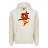 Oatmeal Heather orange bird Premium Hoodie - linhVisuals