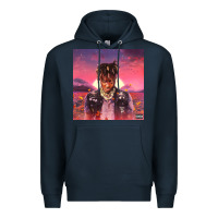 Navy Juice pink Premium Hoodie - linhVisuals