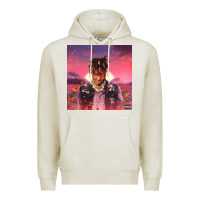 Oatmeal Heather Juice pink Premium Hoodie - linhVisuals