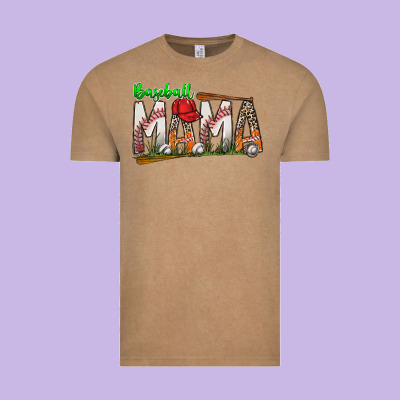 Baseball Mama Vintage Tee Designed By Sublimationcraftshop