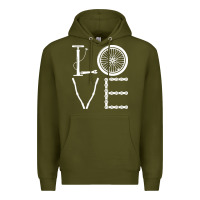 Army Green cycling t  shirt cycling cyclist t  shirt (1) Premium Hoodie - linhVisuals
