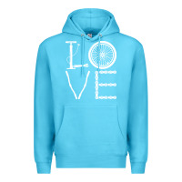 Ocean Blue cycling t  shirt cycling cyclist t  shirt (1) Premium Hoodie - linhVisuals