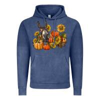 Vintage Denim donkey sunflower and pumpkin farm Vintage Hoodie - BarkalooDesign