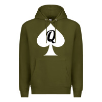Army Green queen of spades clothes for women   qos tee t shirt Premium Hoodie - linhVisuals