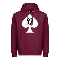 Burgundy queen of spades clothes for women   qos tee t shirt Premium Hoodie - linhVisuals