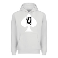 Dove Grey queen of spades clothes for women   qos tee t shirt Premium Hoodie - linhVisuals