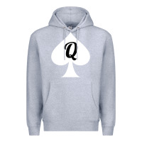 Heather Grey queen of spades clothes for women   qos tee t shirt Premium Hoodie - linhVisuals