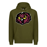 Army Green temple owls Premium Hoodie - linhVisuals