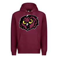 Burgundy temple owls Premium Hoodie - linhVisuals