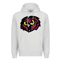 Dove Grey temple owls Premium Hoodie - linhVisuals